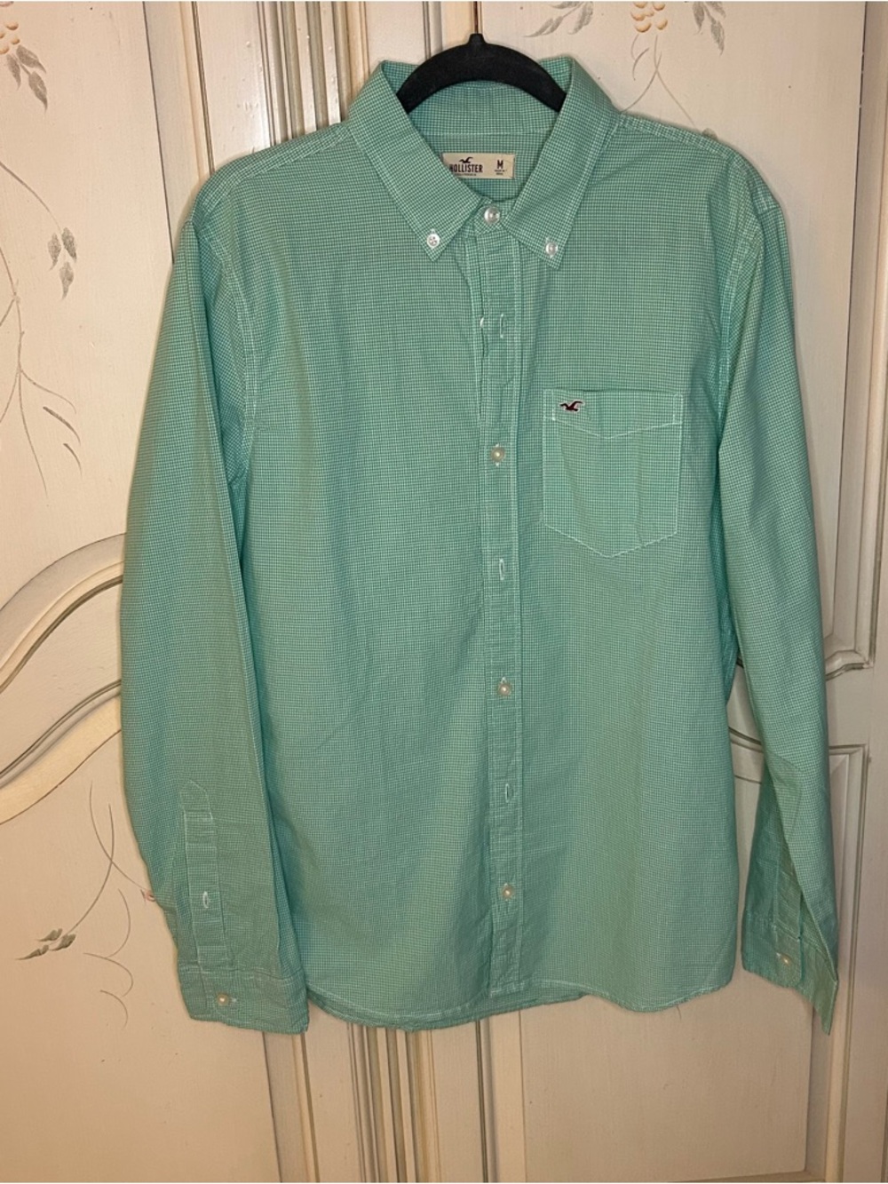 Hollister Men’s Light Mint Button-Down Shirt